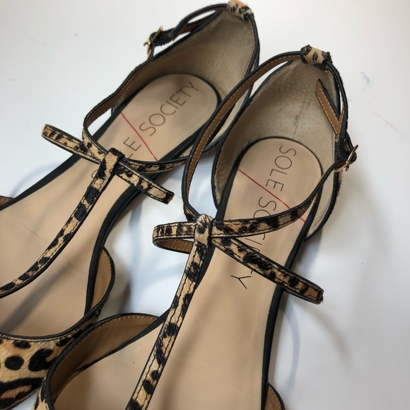 Sole Society Leopard Print Pointed Toe Flats 10 - Picture 8 of 8
